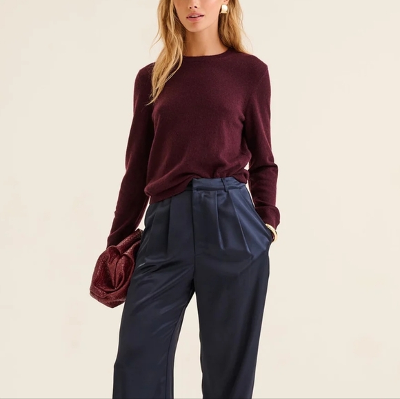 Naadam The Original Cashmere Sweater In Plum Size XS - Picture 2 of 8